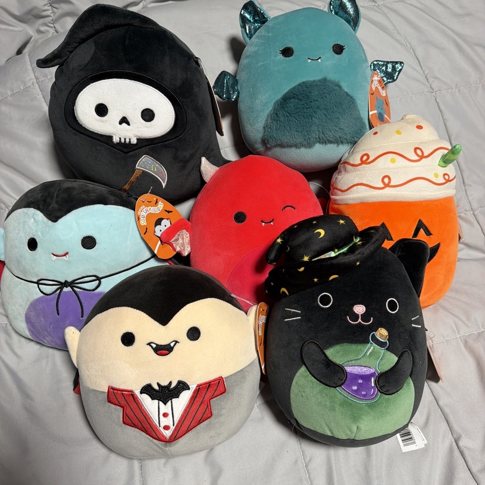 (7) Squishmallows Halloween Plushies Squishmallow Plush Toys All New W/ Tags
